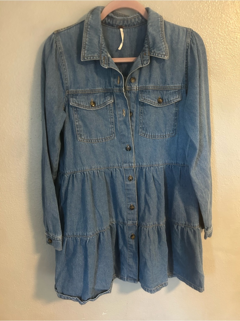 Free people Nicole denim tiered shirt dress - Picture 4 of 10
